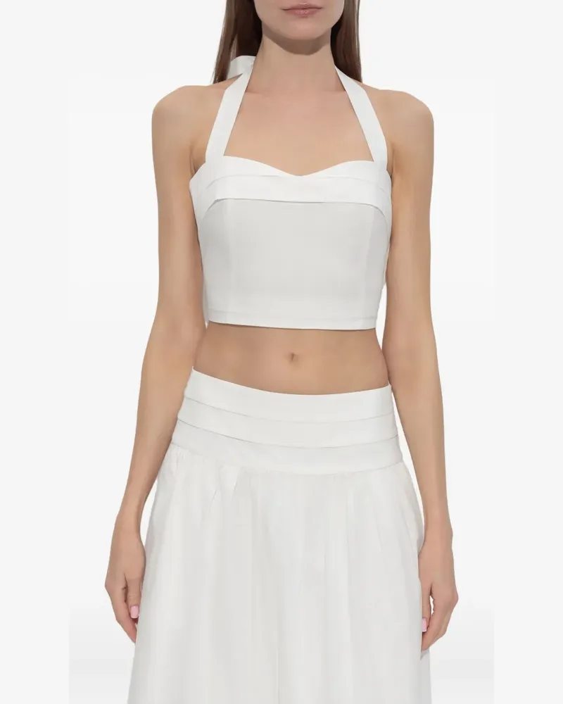Posse Rue halterneck tied top - Weiß Weiß