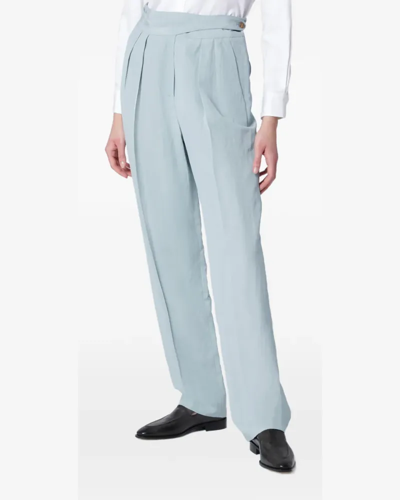 Blazé Milano Klassische Bundfaltenhose - Blau Blau