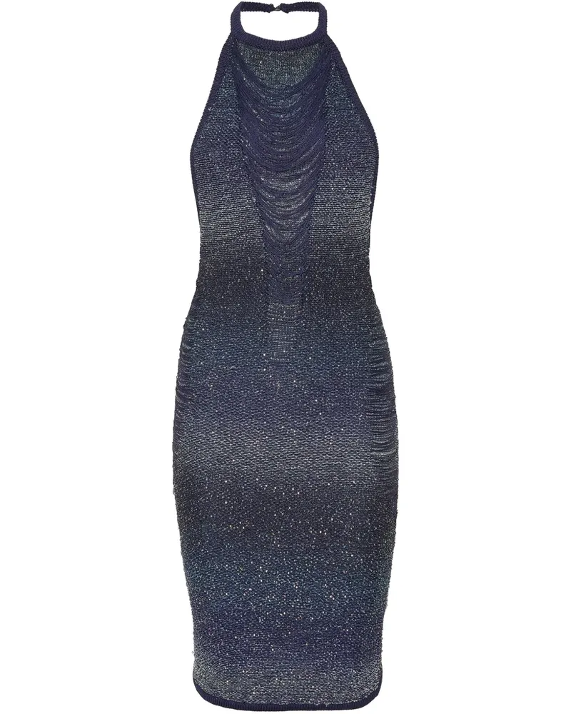 Philipp Plein Minikleid mit Pailletten - Blau Blau