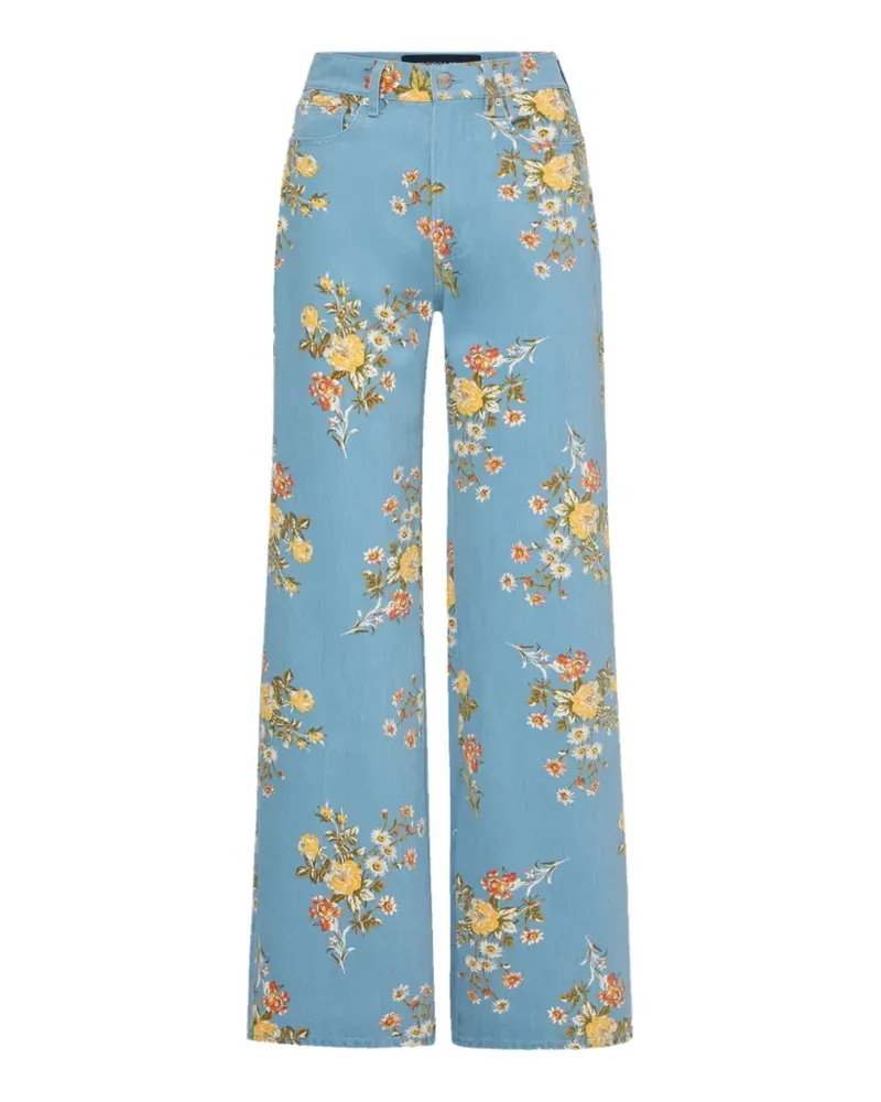 Veronica Beard Taylor floral-print jeans - Blau Blau