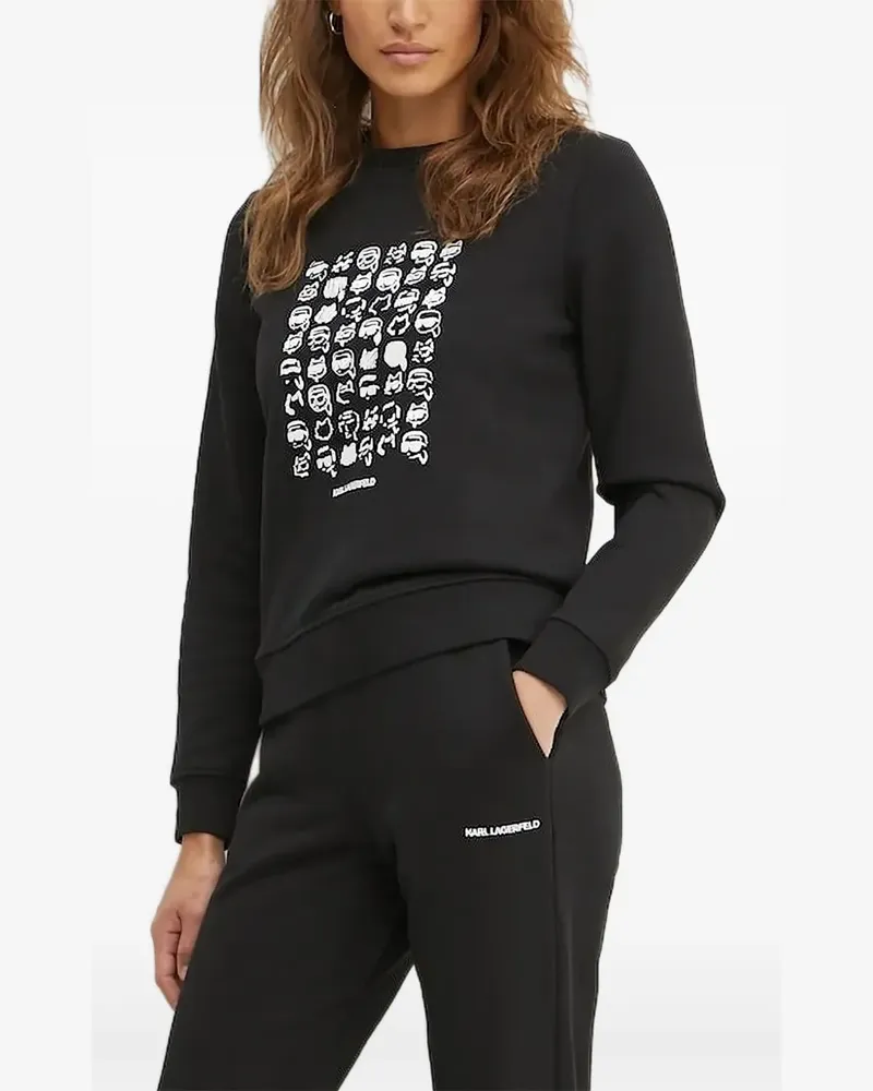 Karl Lagerfeld Sweatshirt mit grafischem Print - Schwarz Schwarz