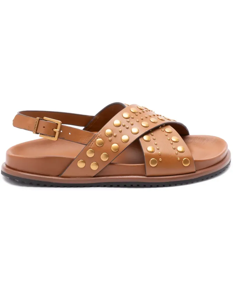 Twin-Set Sandalen mit Nietenverzierung - Braun Braun