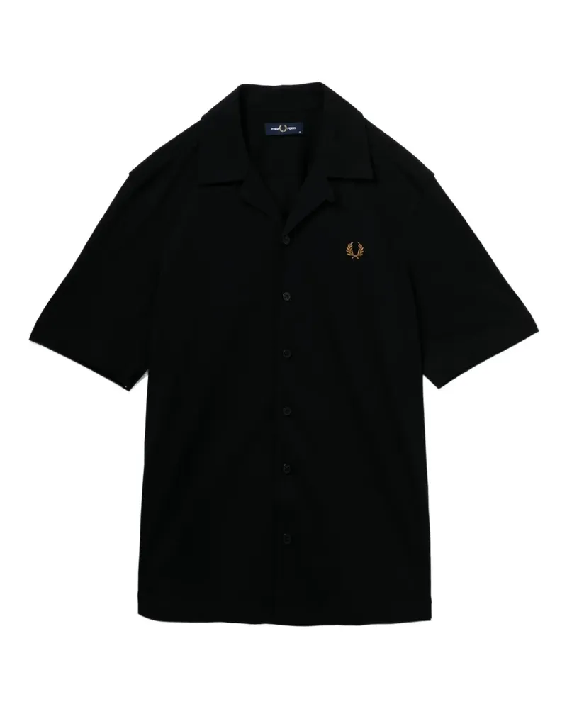 Fred Perry Compress Hemd - Schwarz Schwarz