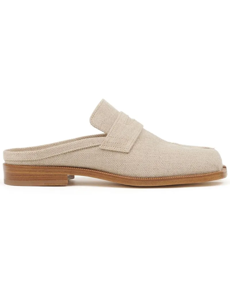 Maison Margiela Tabi City Mules aus Leinen - Nude Nude