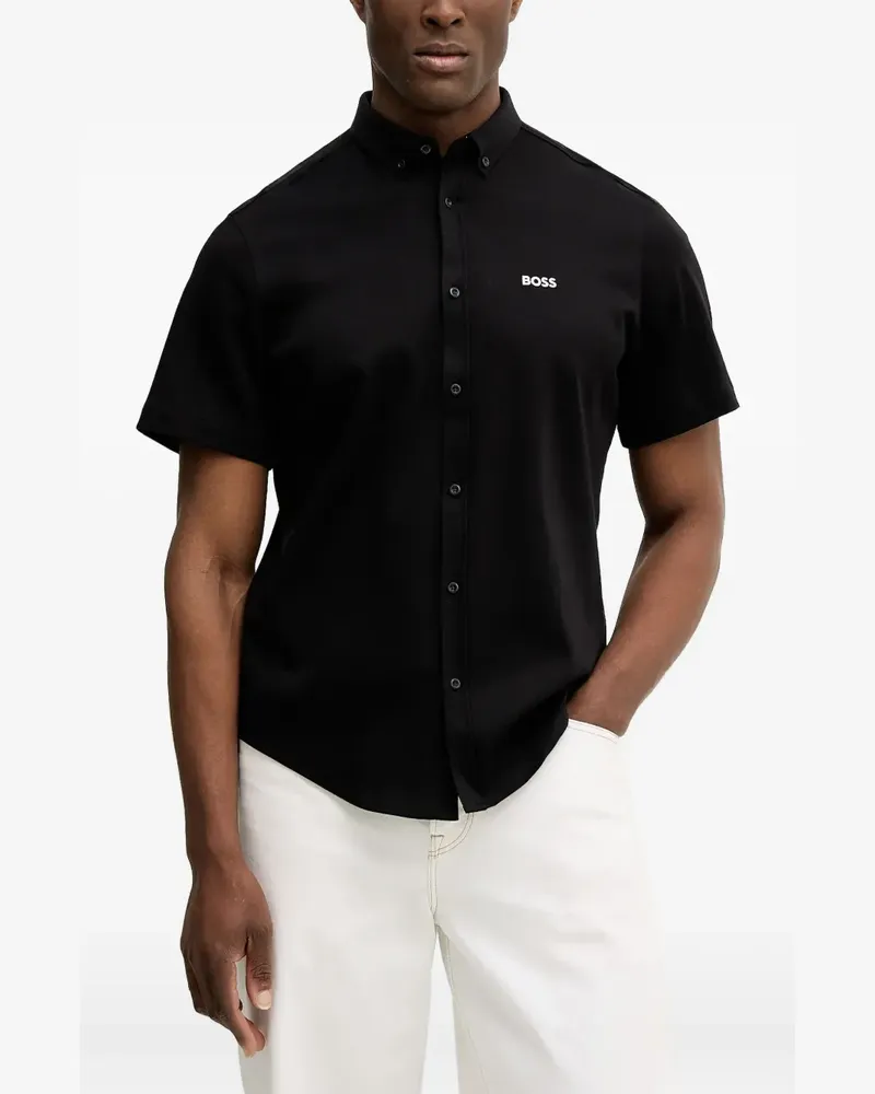 HUGO BOSS Kurzärmeliges Hemd - Schwarz Schwarz