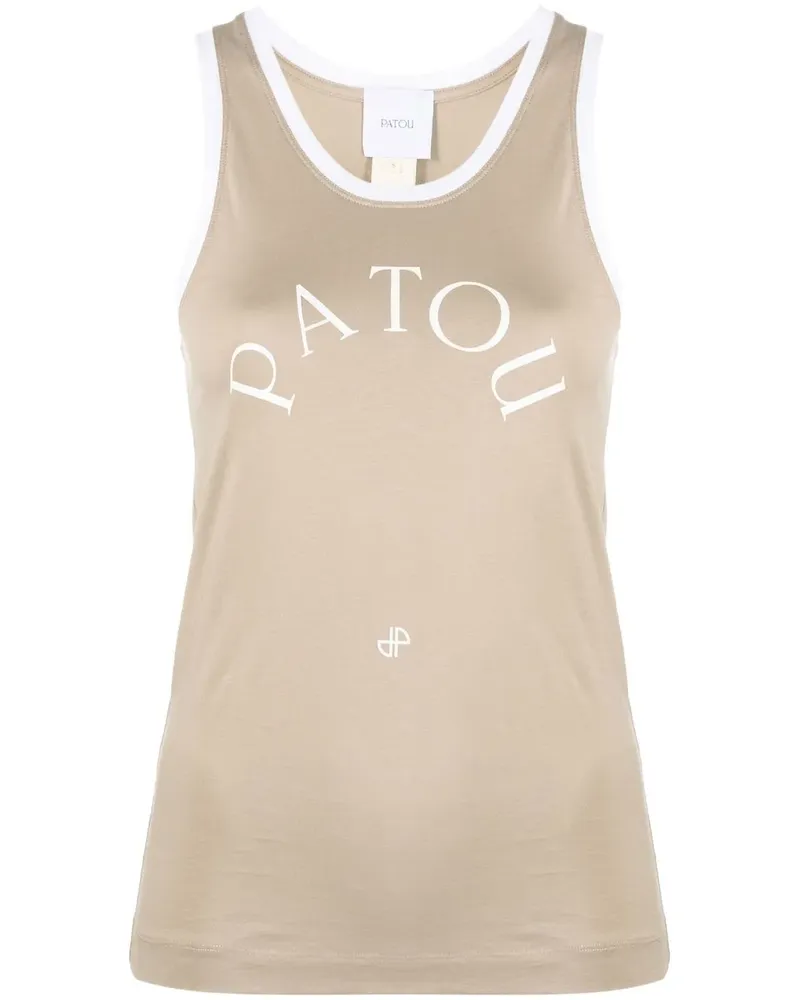 Patou Tanktop mit Logo-Print - Braun Braun
