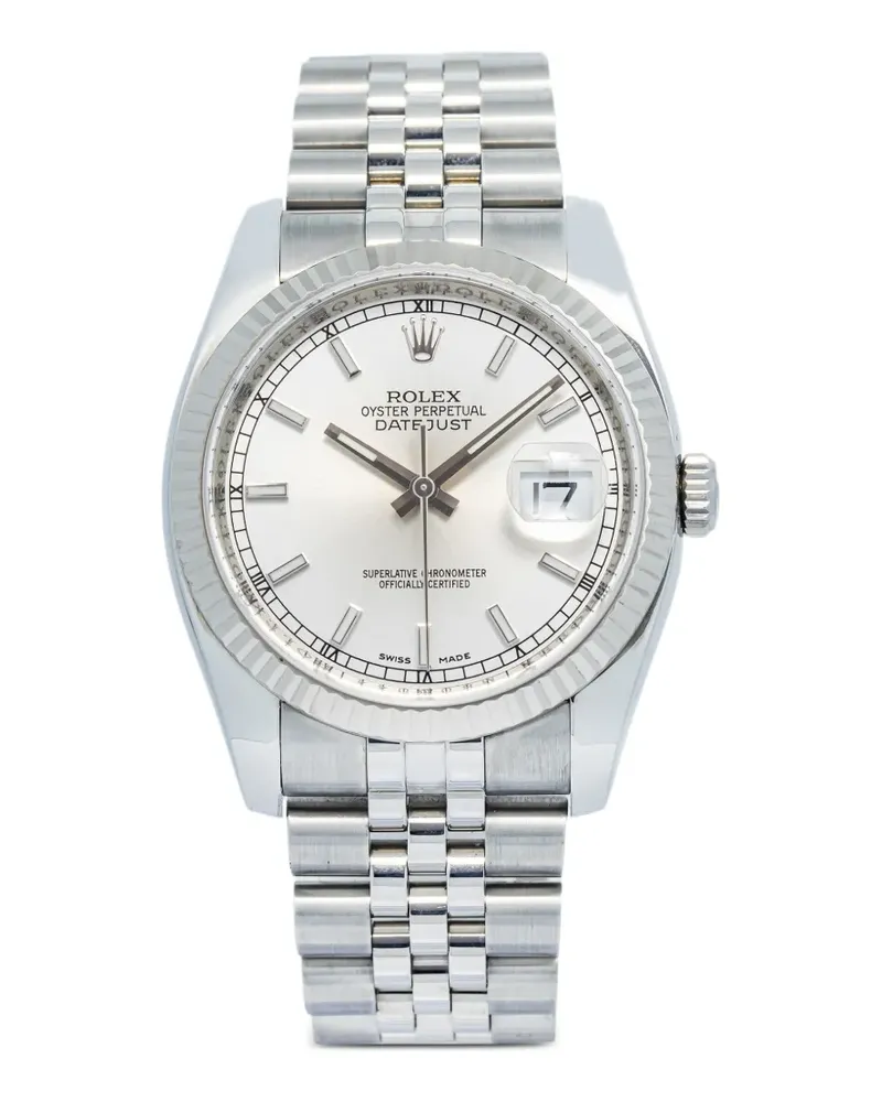 Rolex Datejust fluted bezel 36mm watch - Silber Silber
