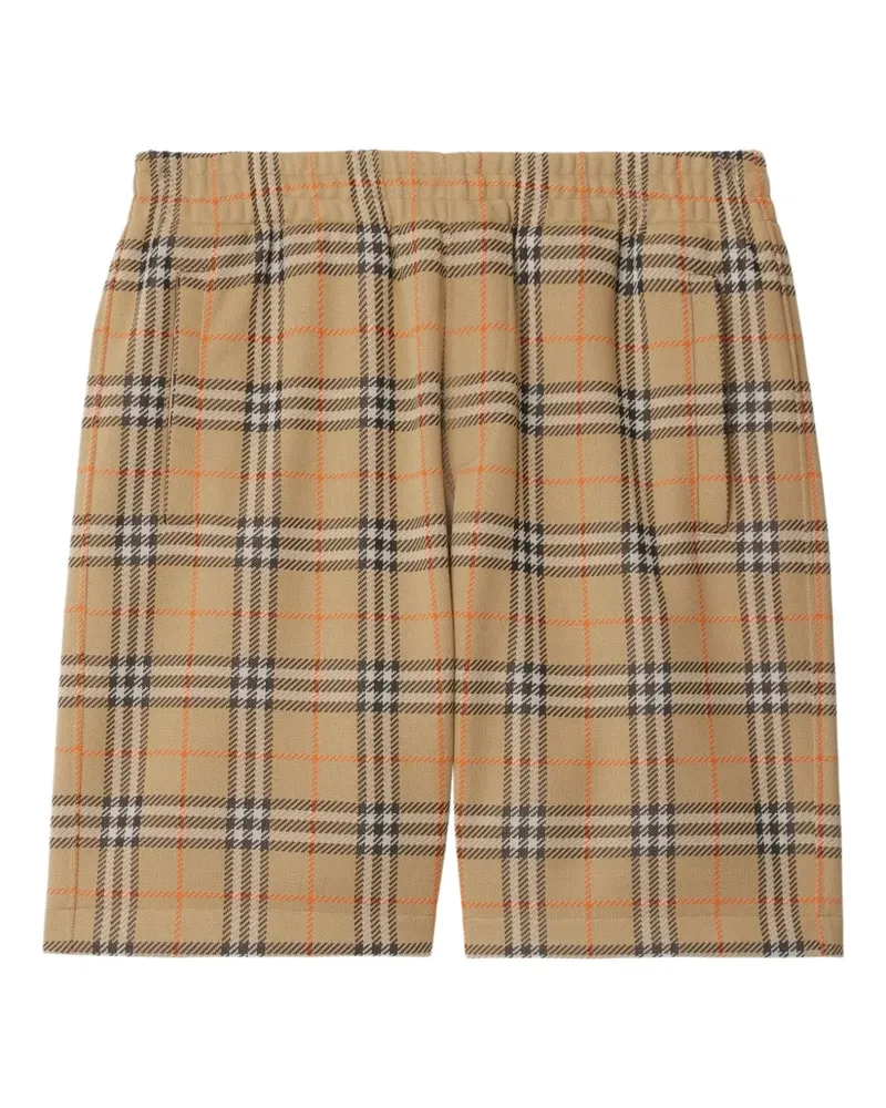 Burberry Karierte Jersey-Shorts - Nude Nude