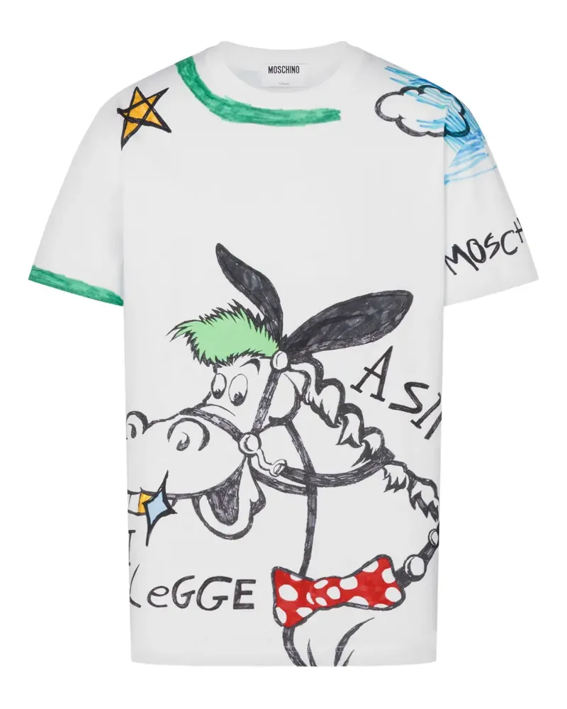 Moschino T-Shirt mit Print - Weiß Weiß