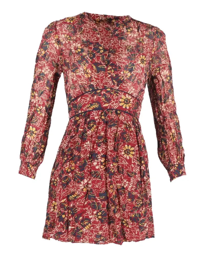 ba&sh floral printed long sleeve dress - Rot Rot