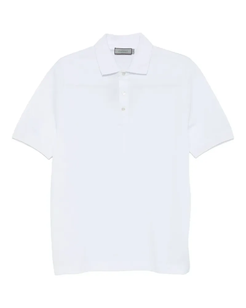 Canali Kurzärmeliges Poloshirt - Weiß Weiß