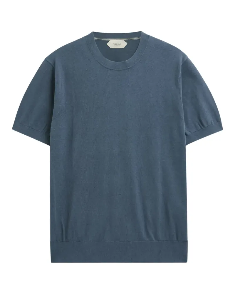 Pringle of Scotland Gestricktes T-Shirt - Blau Blau