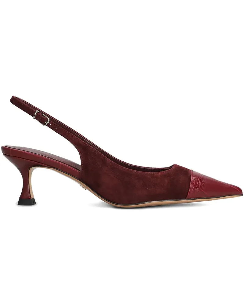 Lola Cruz Slingback-Pumps aus Wildleder - Rot Rot