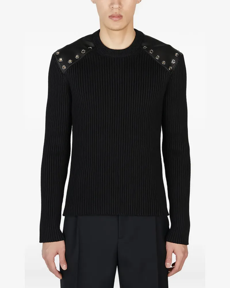 Alexander McQueen stud-detail knitted sweater - Schwarz Schwarz