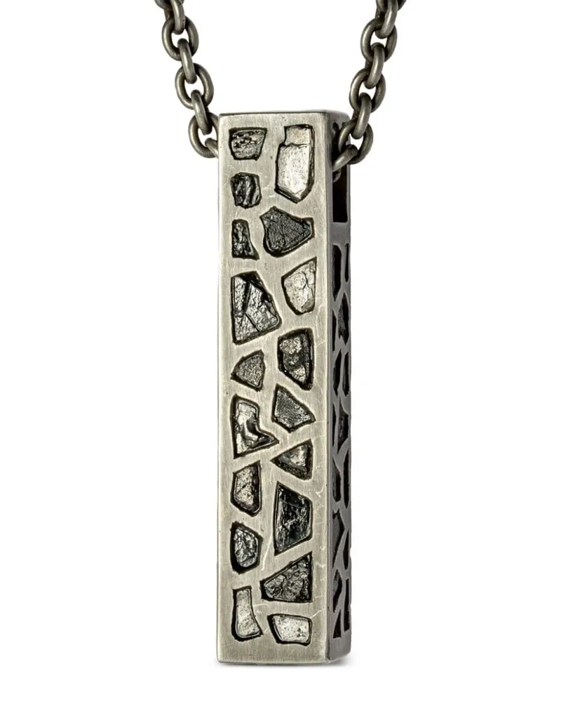Parts Of Four Cuboid Halskette mit Diamantanhänger - Silber Silber