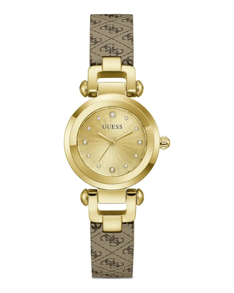 Guess Ginger Beige Gold Tone Analog Armbanduhr Gold