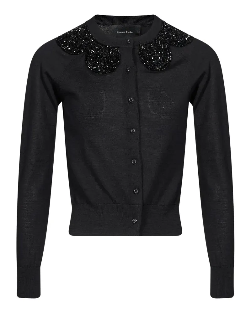 Simone Rocha Turbo Cardigan mit Perlen - Schwarz Schwarz