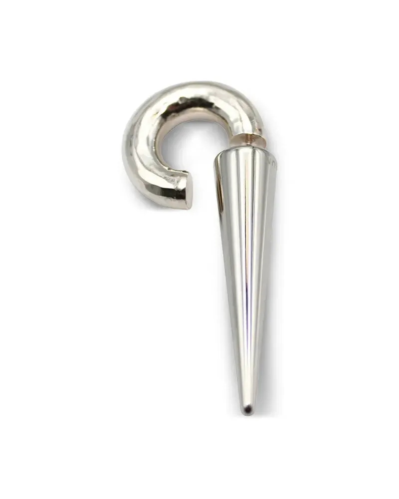 Innerraum Ohrring mit spitzer Niete - Silber Silber