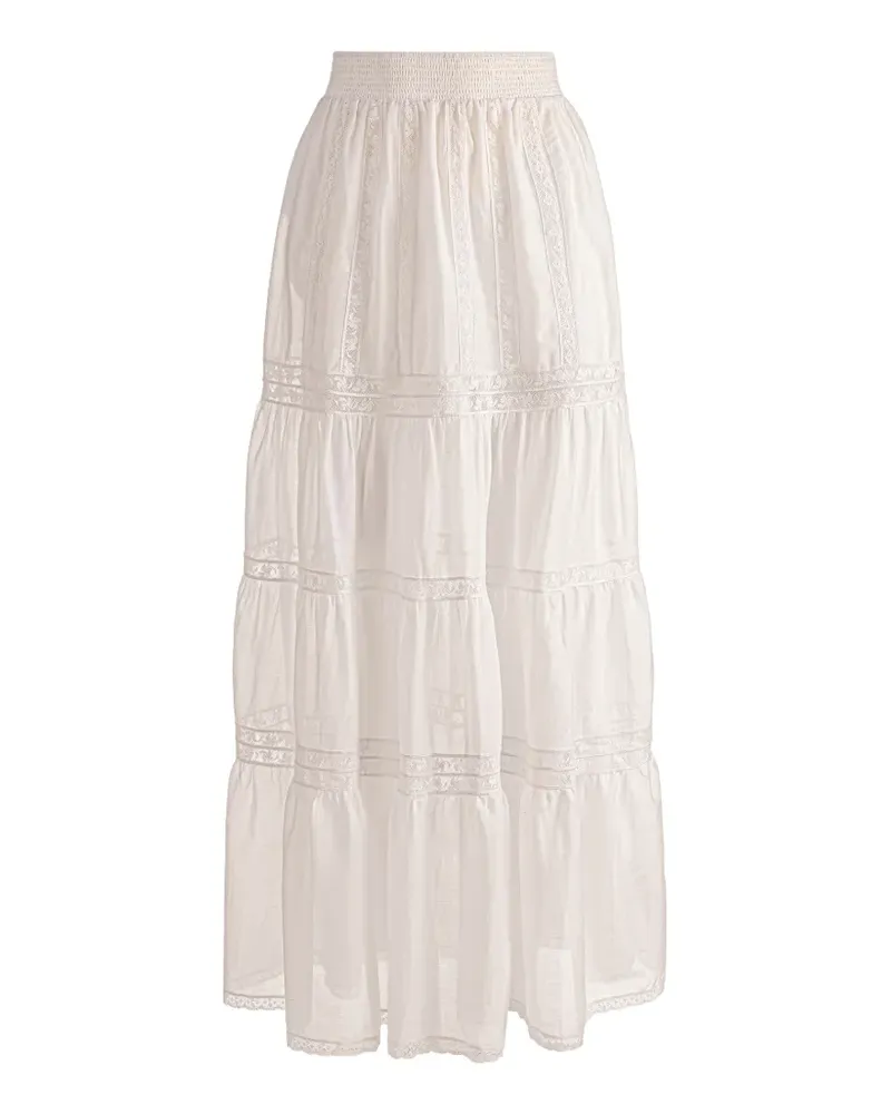Alice + Olivia Kathryn lace-trim maxi skirt - Weiß Weiß