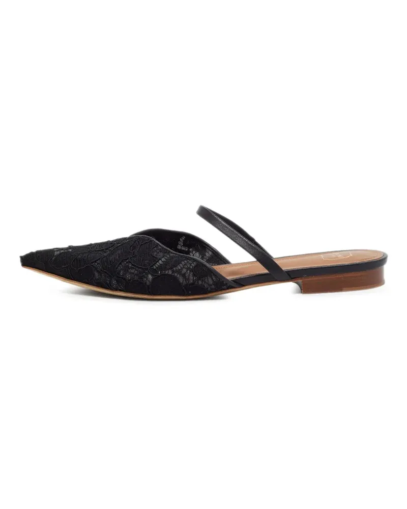 Malone Souliers Maria Mules aus Spitze - Schwarz Schwarz