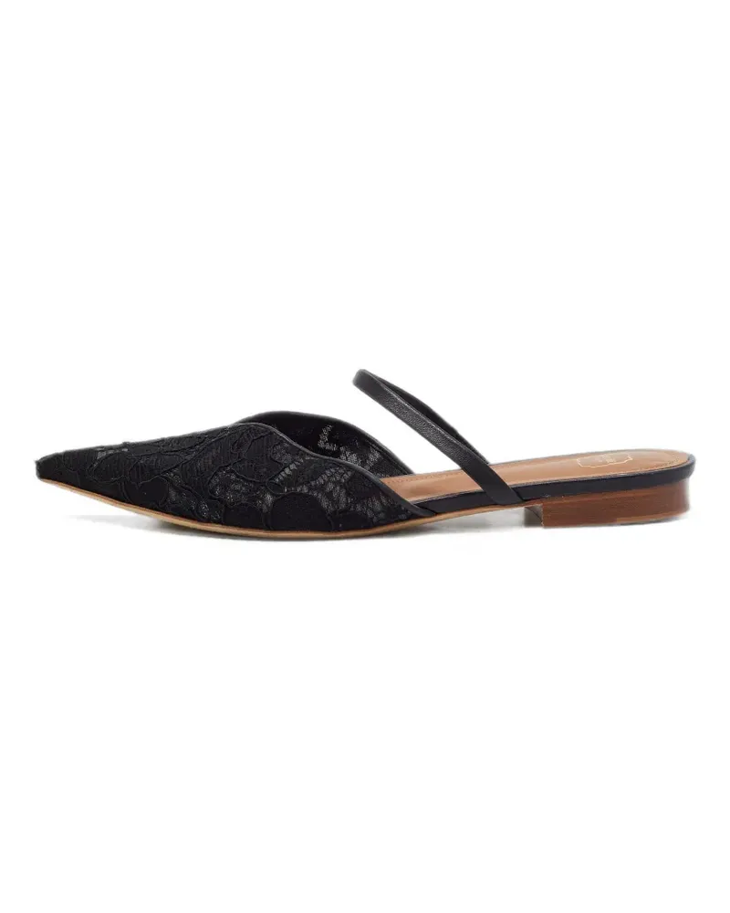 Malone Souliers Maria Mules aus Spitze - Schwarz Schwarz
