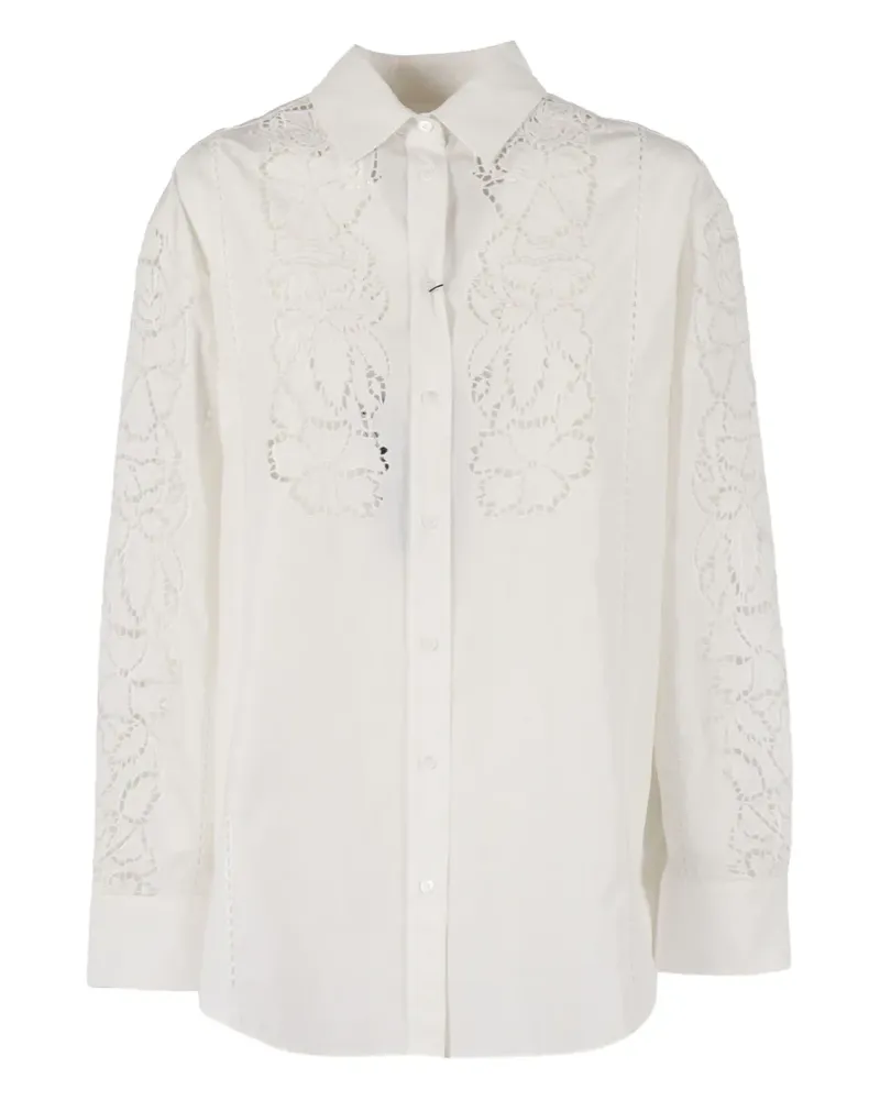 Max Mara Elmi floral lace shirt - Weiß Weiß