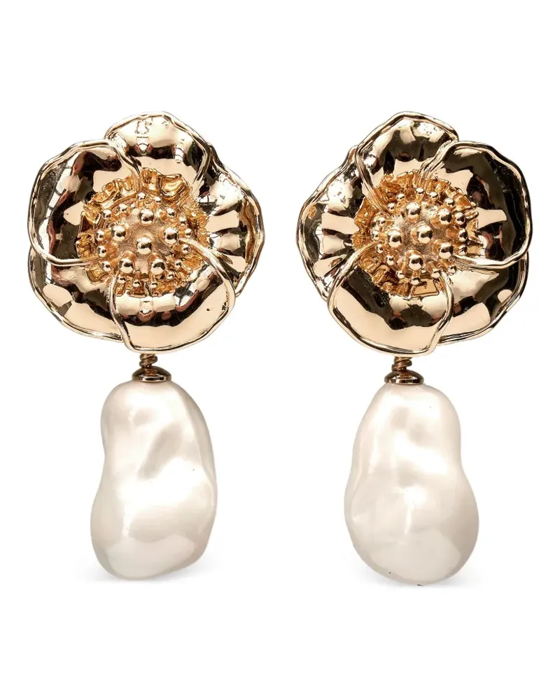 Carolina Herrera New York Ohrringe mit Blumen-Motiv - Gold Gold