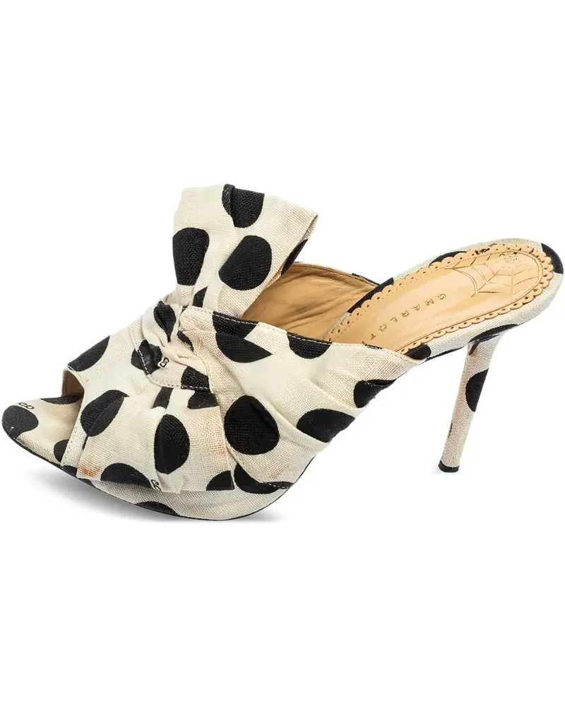 Charlotte Olympia Pre-owned Sandalen mit Polka Dots 100mm - Weiß Weiß