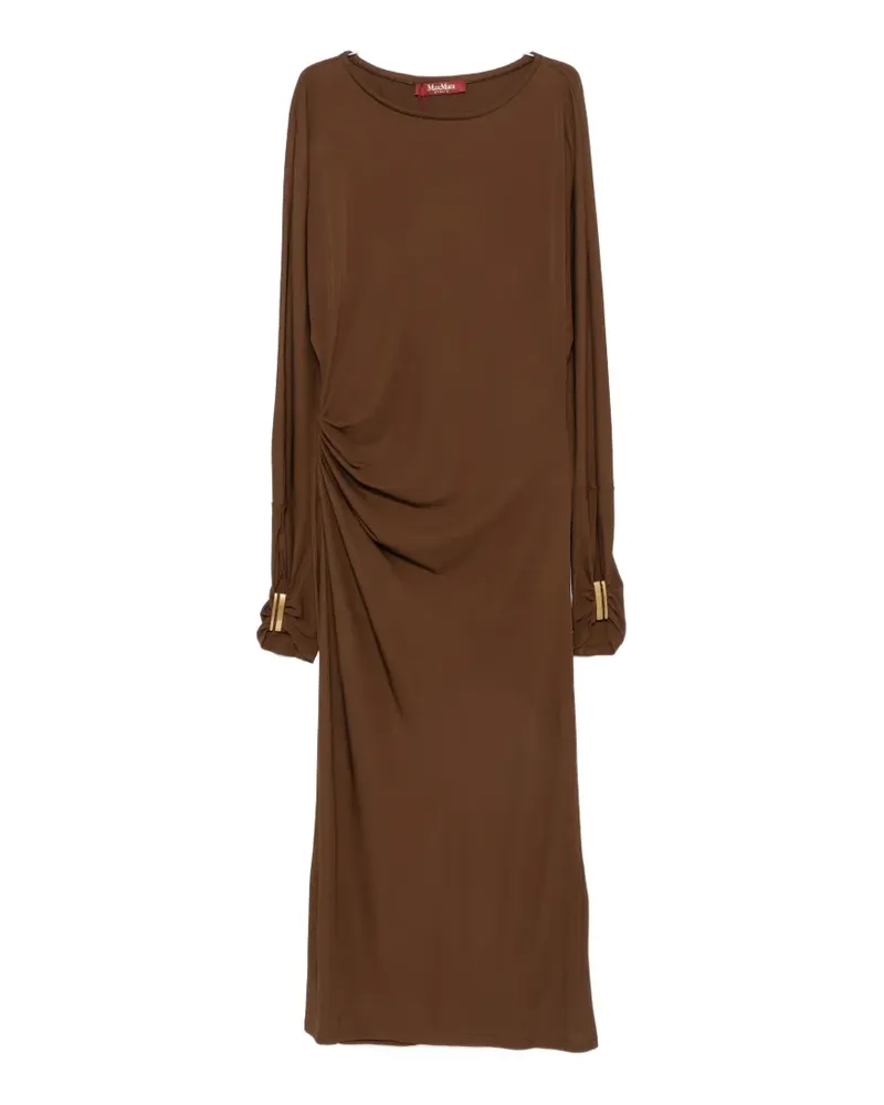 Max Mara ruched long-sleeve dress - Braun Braun