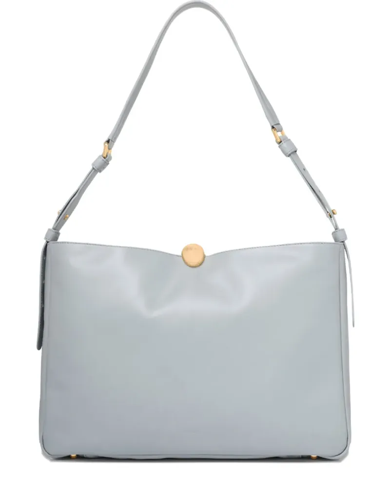 Furla Mittelgroße Sfera Soft Schultertasche mit Knopfverschluss - Blau Blau