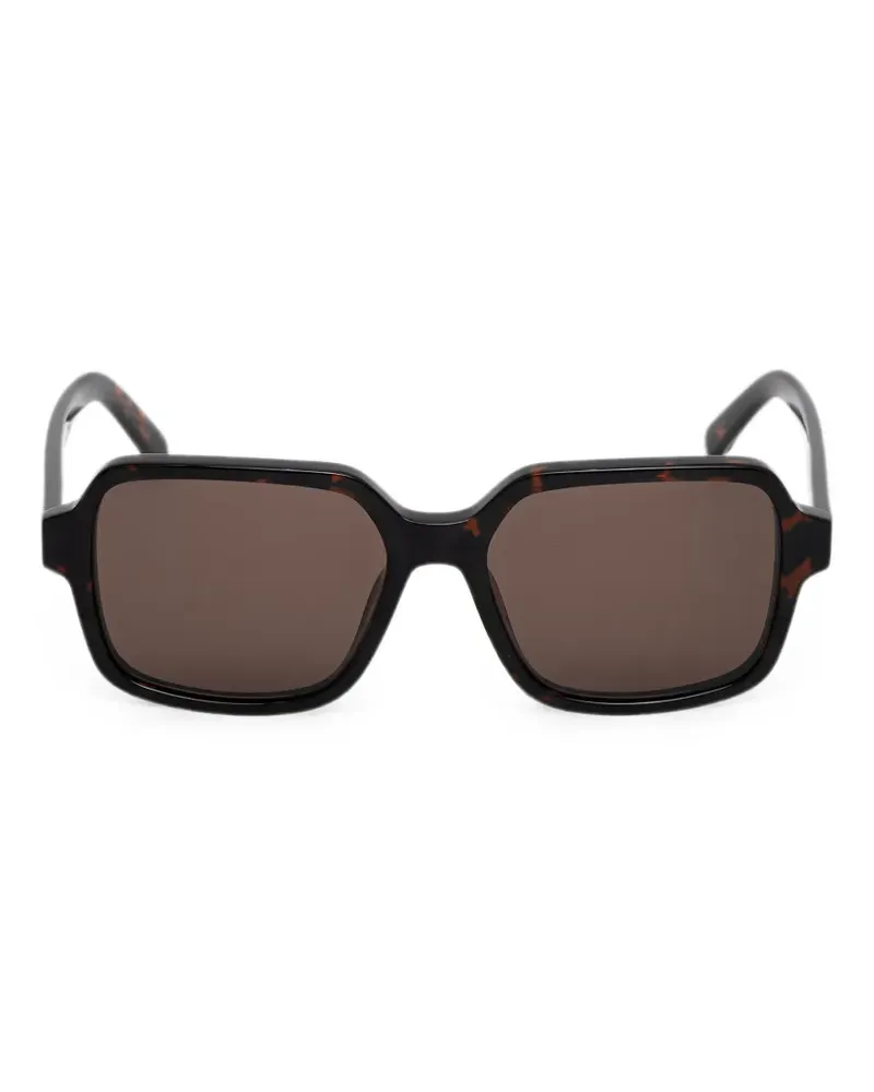 Maison Margiela geometric-frame sunglasses - Braun Braun