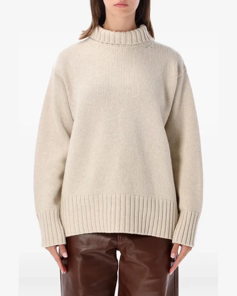 Róhe ribbed-knit roll-neck sweater - Nude Nude