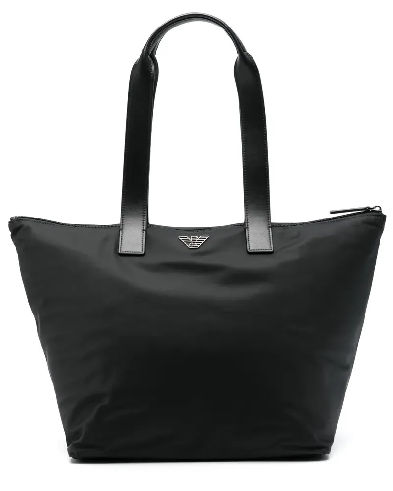 Emporio Armani Große ASV Tote Bag - Schwarz Schwarz