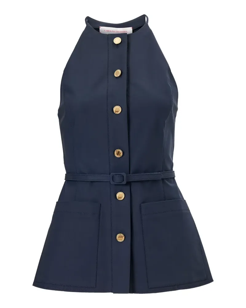 Carolina Herrera New York button-front top - Blau Blau