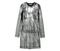Kleid mit Einsätzen - Silber