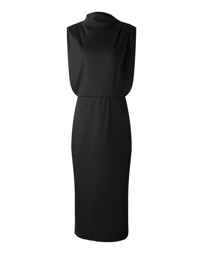 Soeur Drapiertes Gemma Midikleid - Schwarz Schwarz