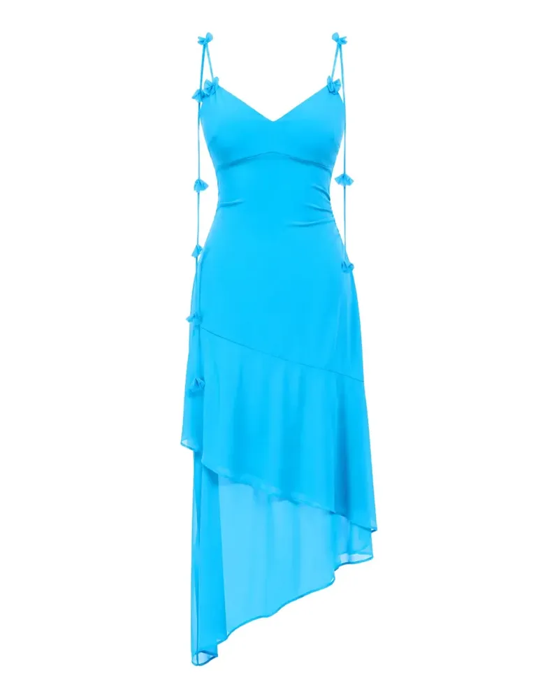 Guess Asymmetrisches Stefani Kleid mit Rüschen - Blau Blau