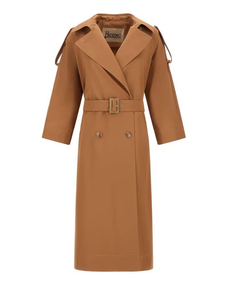 Herno button belted jacket - Braun Braun