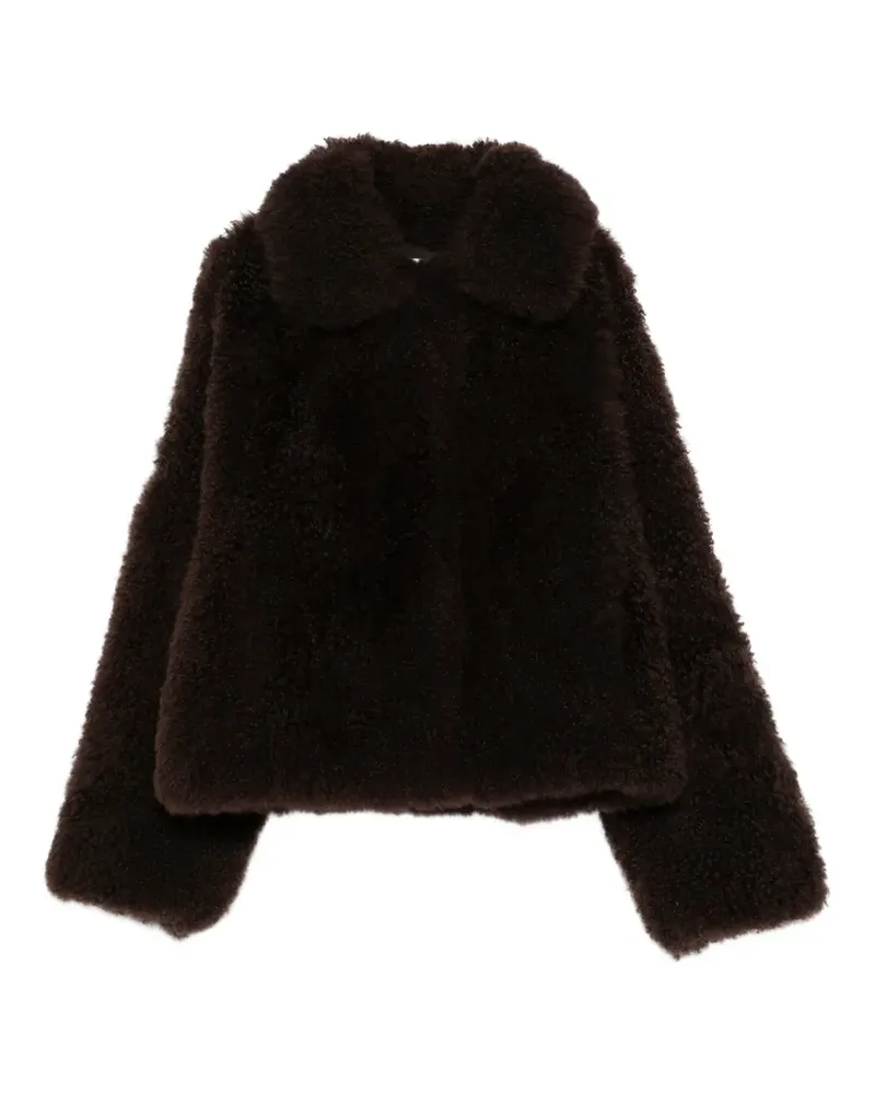 Yves Salomon Jacke aus Shearling - Braun Braun