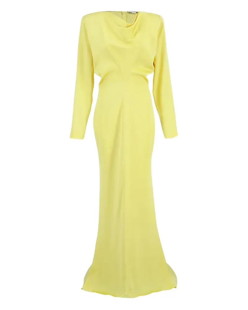 Stella McCartney Maxikleid mit Schalkragen - Gelb Gelb