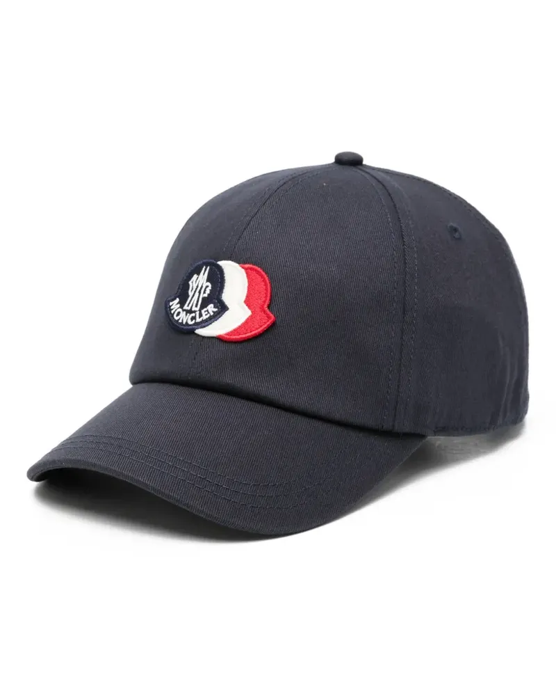 Moncler logo-patch cap - Blau Blau