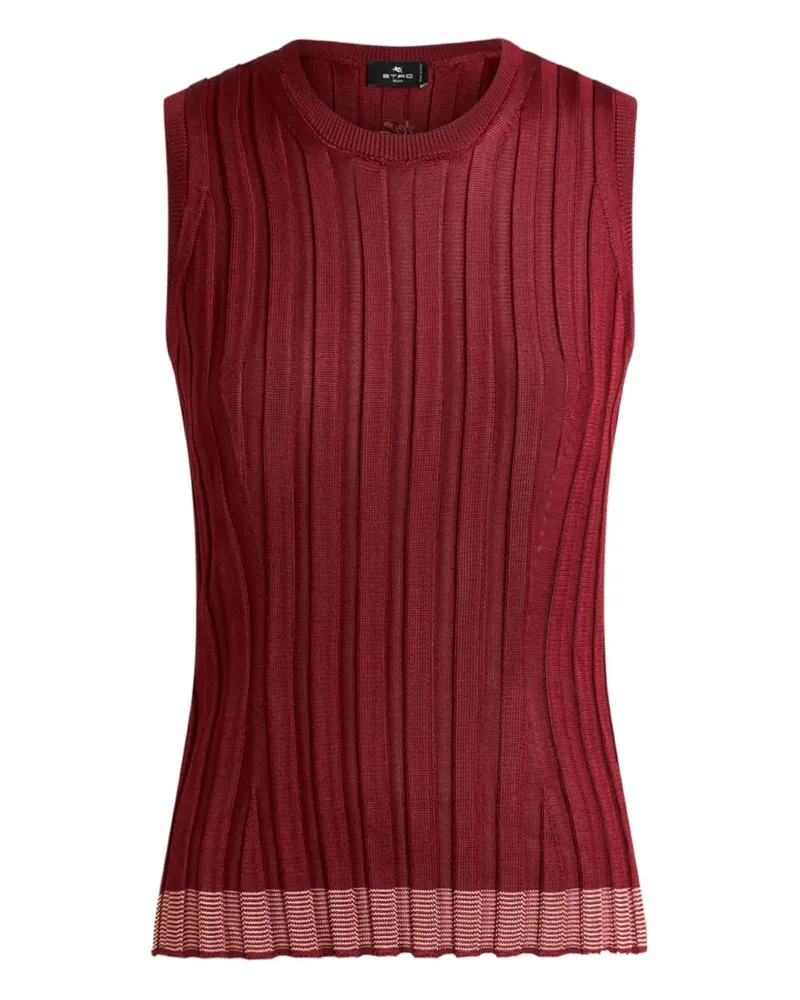 Etro Geripptes Trägershirt - Rot Rot