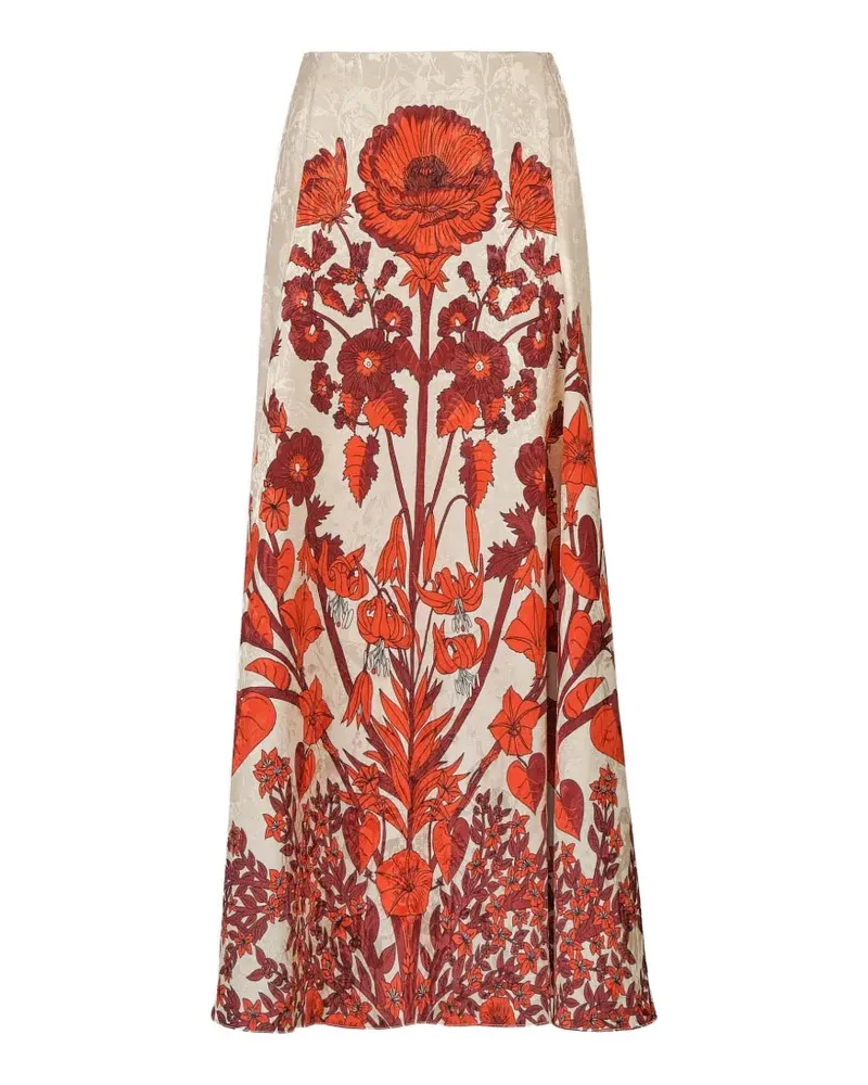 Johanna Ortiz Encanto de Isla Midirock mit Blumenmuster - Nude Nude