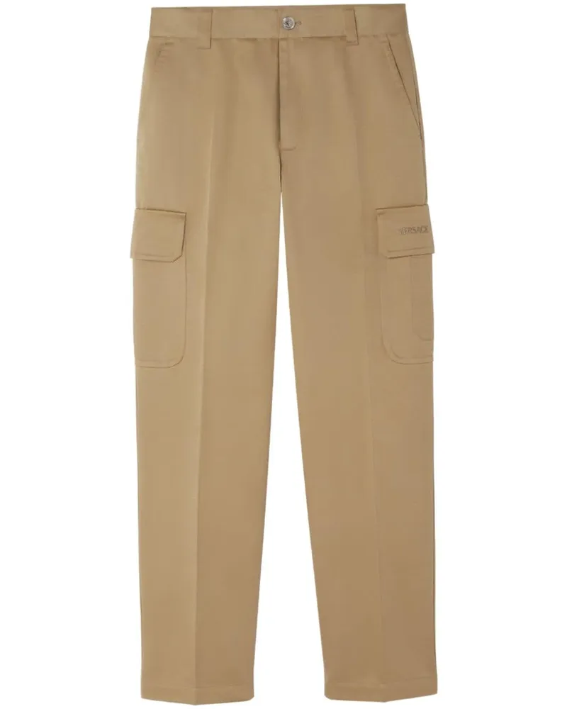 Versace Cargohose mit Logo-Stickerei - Nude Nude
