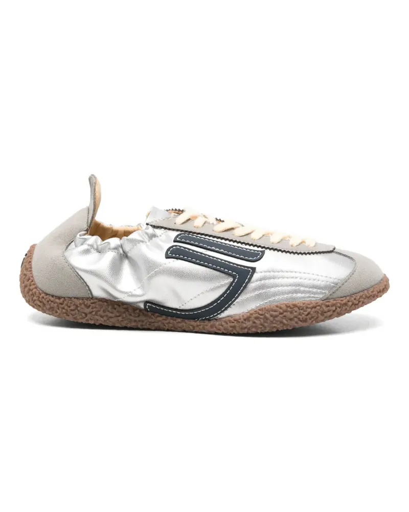 Puraai Sneakers im Metallic-Look mit Logo - Silber Silber