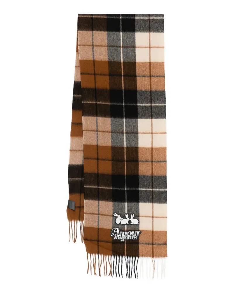Carne Bollente checked wool scarf - Braun Braun