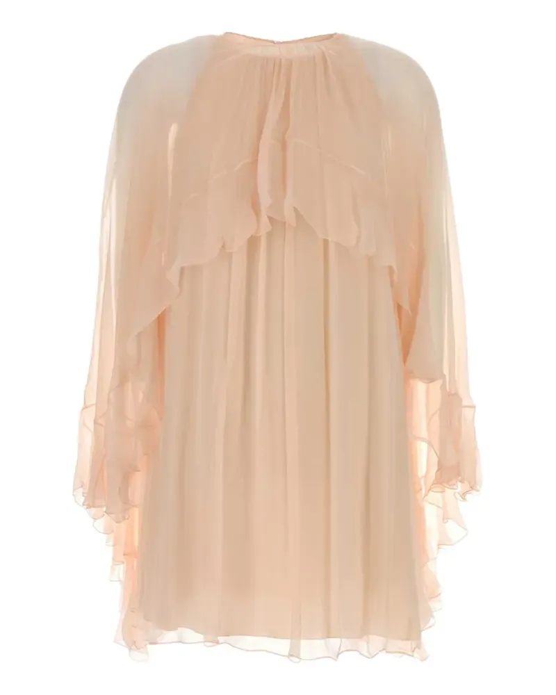 Chloé Minikleid mit Rüschen - Rosa Rosa