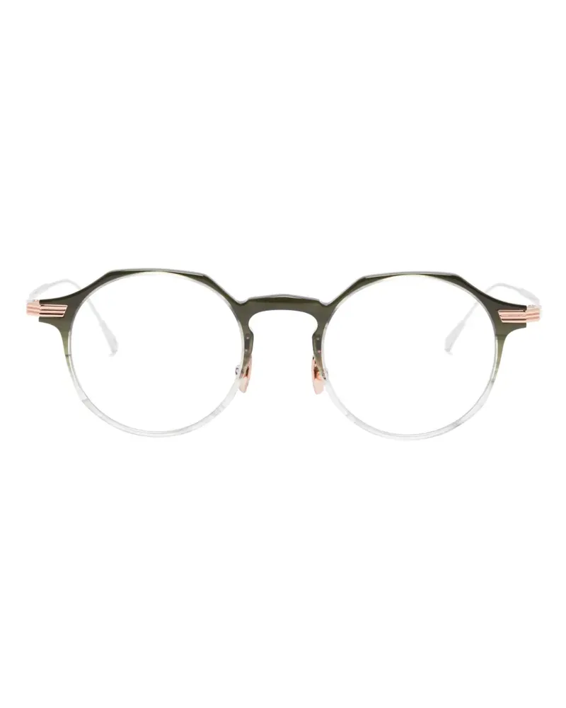 Cutler and Gross Brille mit rundem Gestell - Grün Grün