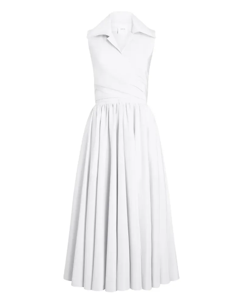 Patou Drapiertes Midikleid - Weiß Weiß