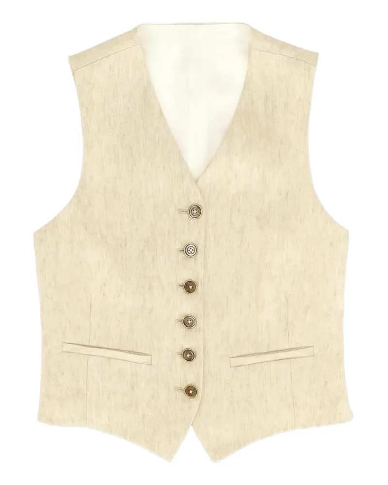 Fortela Demi single-breasted waistcoat - Nude Nude